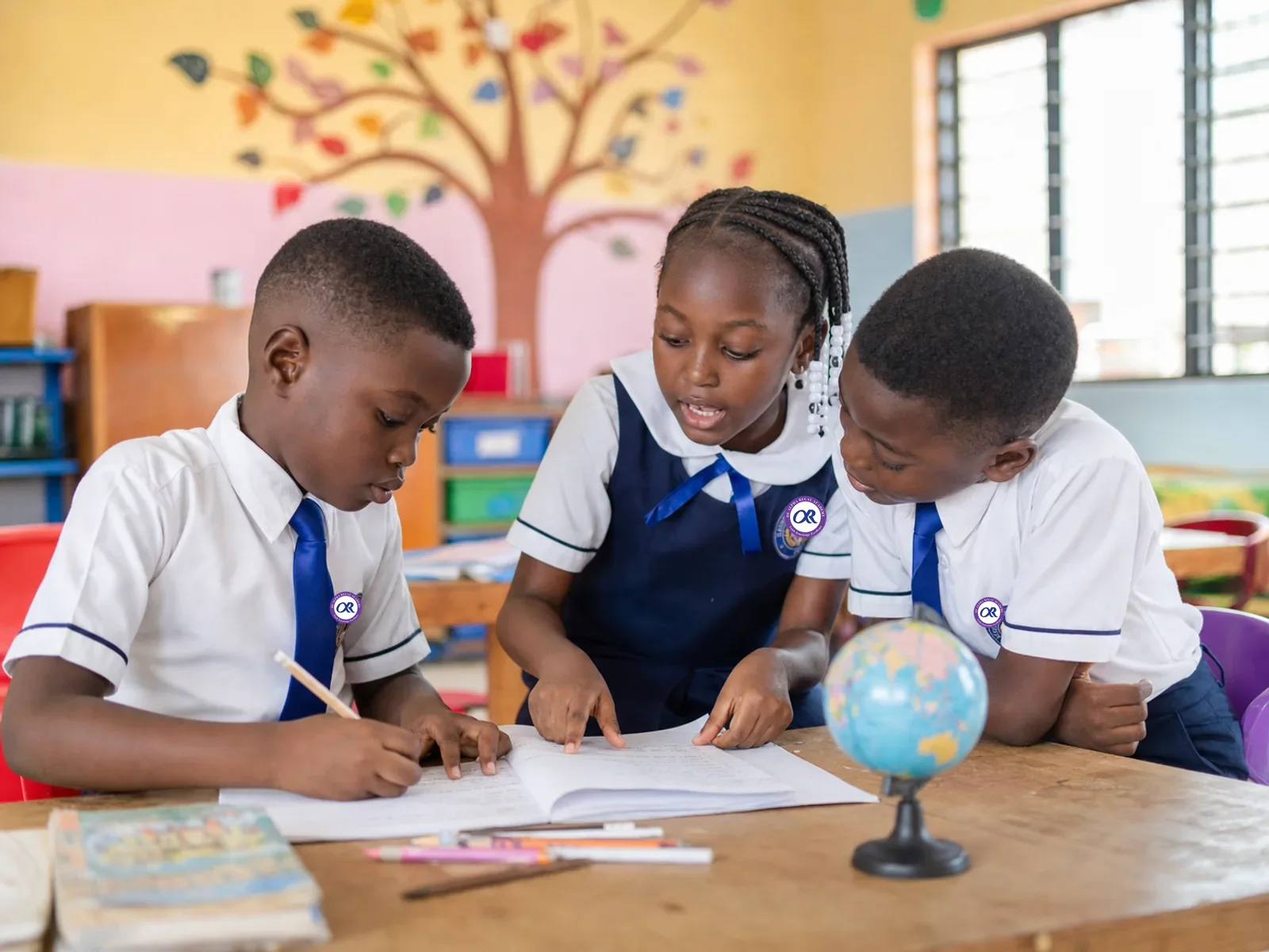 Children enjoying a primary learning activity