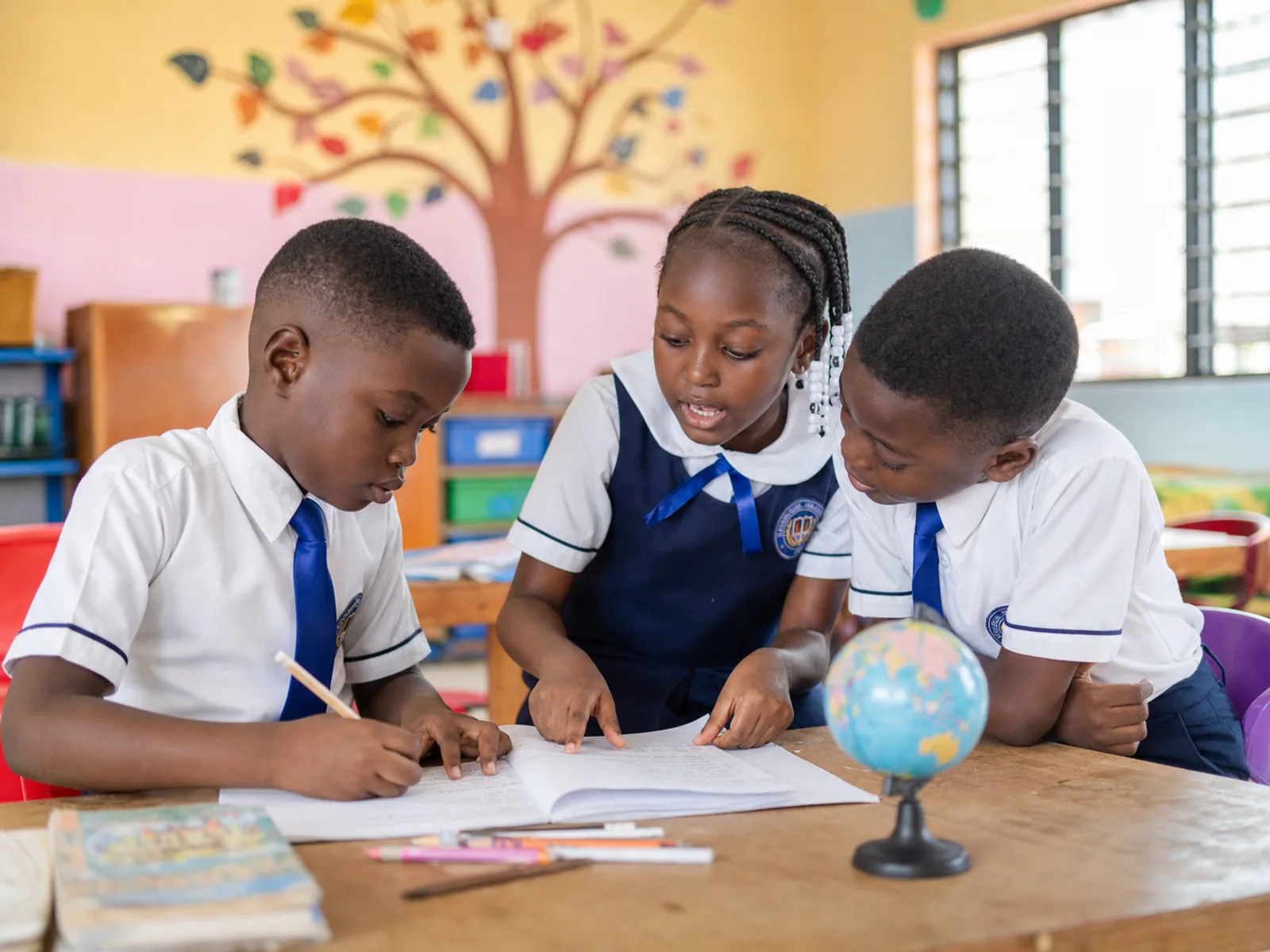 Children enjoying a primary learning activity